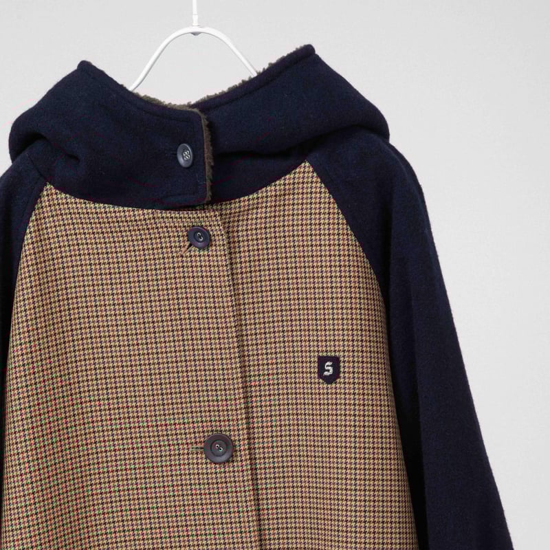 チェック×ソフトメルトン ロングコート 【BB55-208】 | BLANC basque