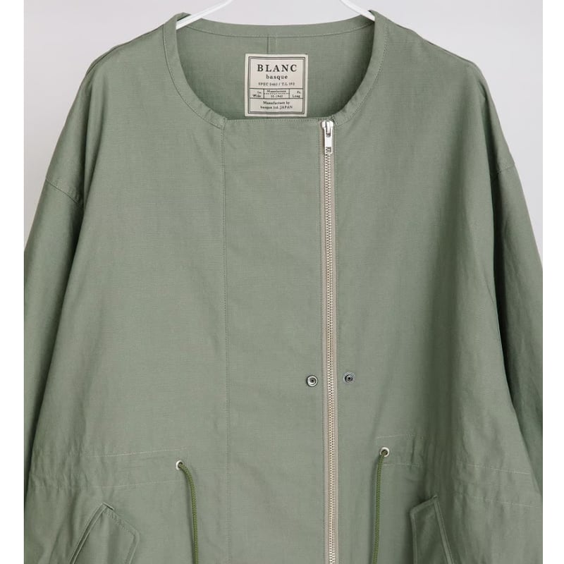 COTTONリップストップ ノーカラーモッズコート【BB40-201 COTTONリップストップ ノーカラーモッズコート【BB40-201