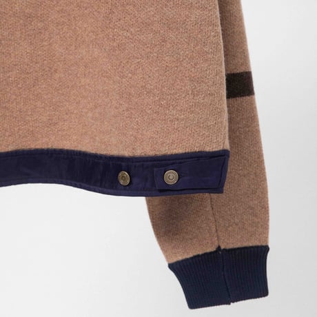 ナイロンツイル×KNIT ZIPブルゾン【BB55-715】