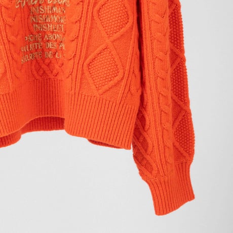 プリントクルーネックカラーニット【BB55-717】