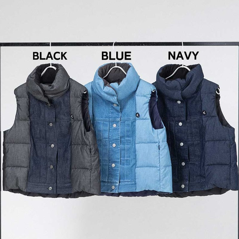 ダンガリー＆デニム ライトダウンベスト 【BB55-516】 | BLANC basque