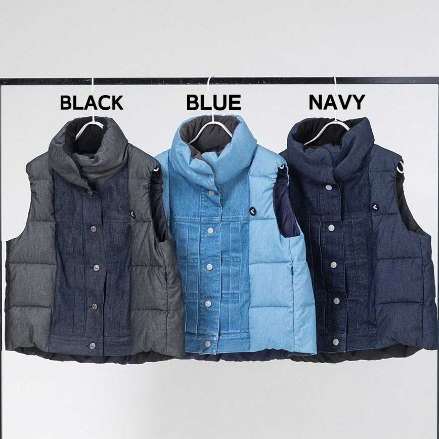 ダンガリー＆デニム ライトダウンベスト 【BB55-516】 | BLANC basque