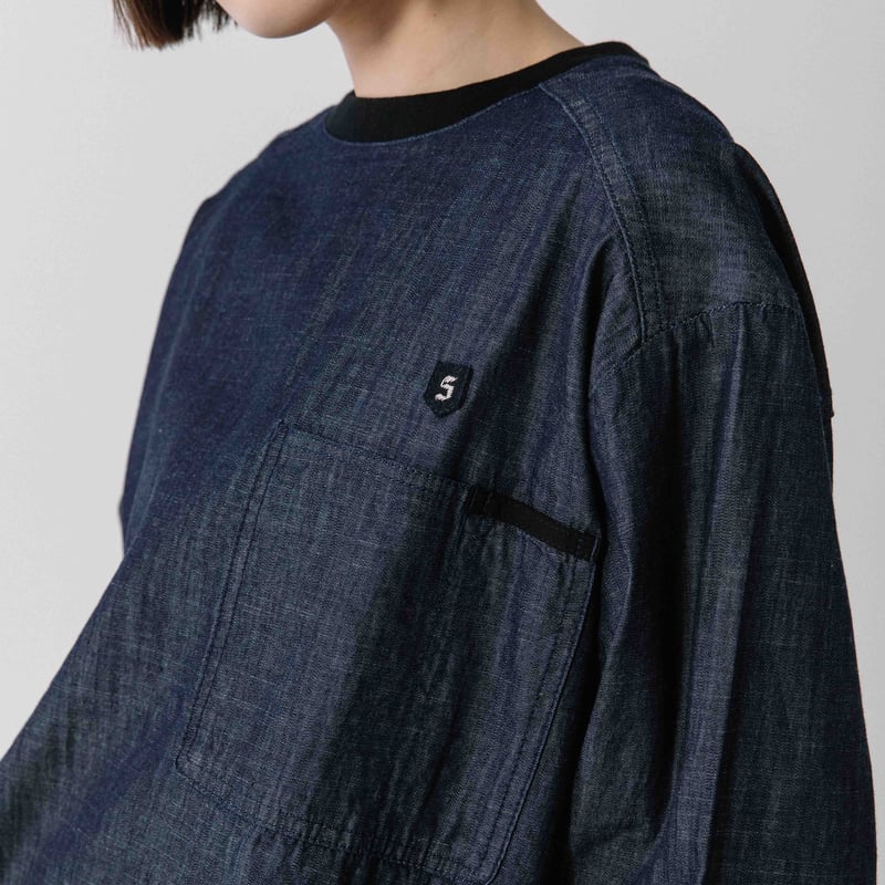 美品ライトデニムプルオーバー　BLANC basque ライトデニムプルオーバー【BB54-102】 | BLANC basque