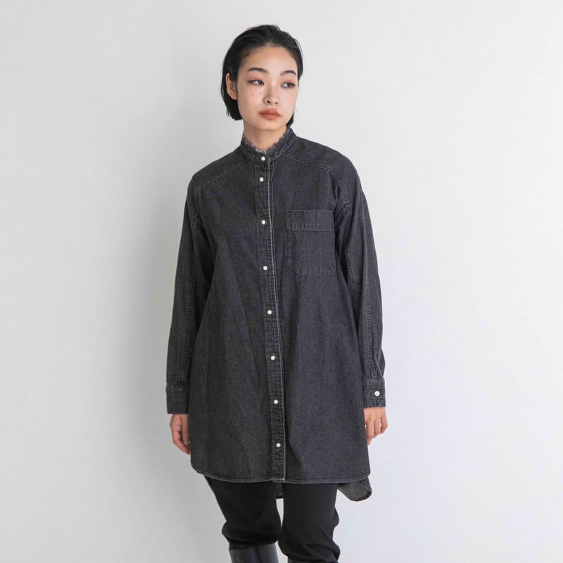BLANC basque パールボタンジャケット 8oz デニム パールボタンチュニックシャツ【BB88-406】 | BLANC
