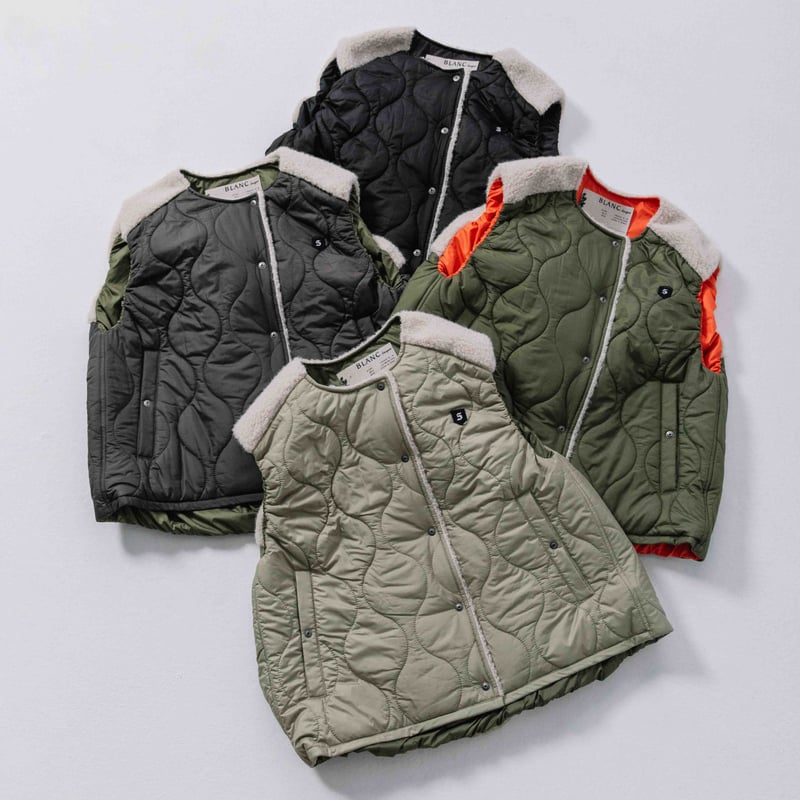 キルティング×ボアショートベスト【BB54-503】 | BLANC basque