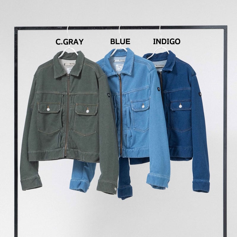 デニム裏毛ジャケット【BB55-514】 | BLANC basque