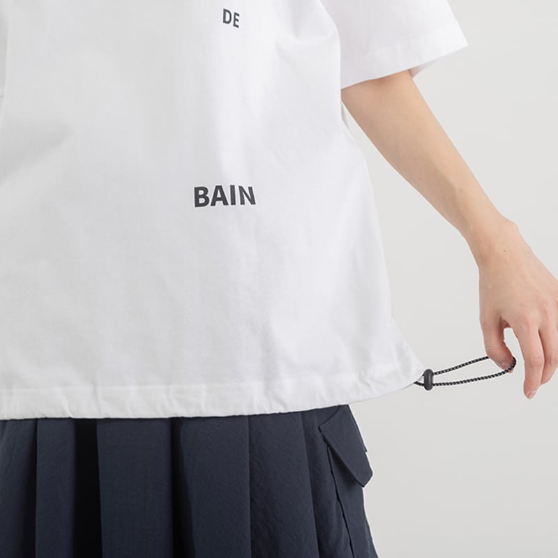ロゴプリント ドローストリングTシャツ(ドロストTシャツ)【BB62-925