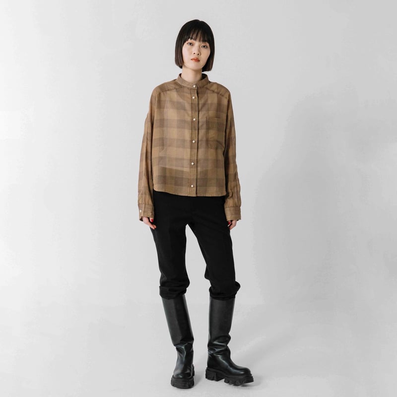 シアーチェックパールボタンシャツ【BB54-105】 | BLANC basque