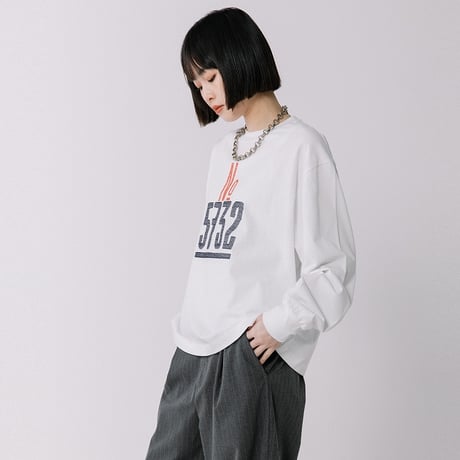 ”No.5732”刺繍ロゴロングTシャツ【BB57-935】