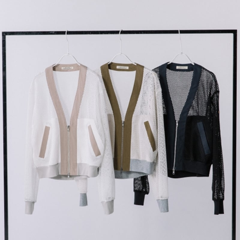 メッシュレースZIPブルゾン【BB53-509】 | BLANC basque