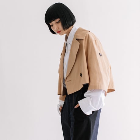 BLANC 軽けれ basque ウール ピーコート 日本製 X3962