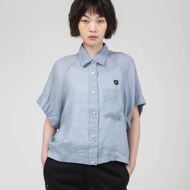 麻ラミー100％シアー半袖シャツ【BB61-119】 | BLANC basque