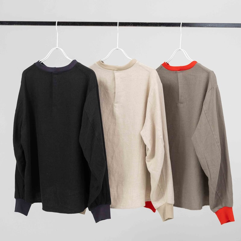 blanc barque プリント布帛ロングTシャツ プリント布帛ロングTシャツ【BB61-111】 | BLANC basque