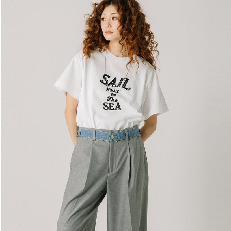 最終！　Ｕｓｅｄ　ＢＬＡＮＣ　ｂａｓｑｕｅ　テープデザインＴシャツ　ホワイト imgrc0096164904.jpg
