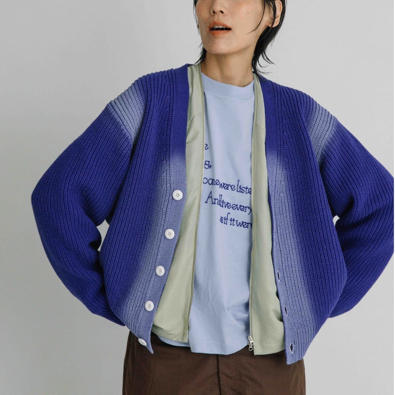 スプレープリントKNITカーディガン【BB60-702】 | BLANC basque