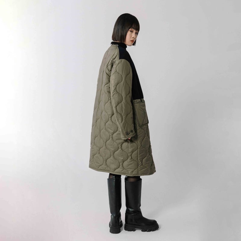 【美品】中綿 キルティング×ボア コート BLANC basque Tiaclasse コート アウター 「安田美沙子さん着用」中綿キルティング