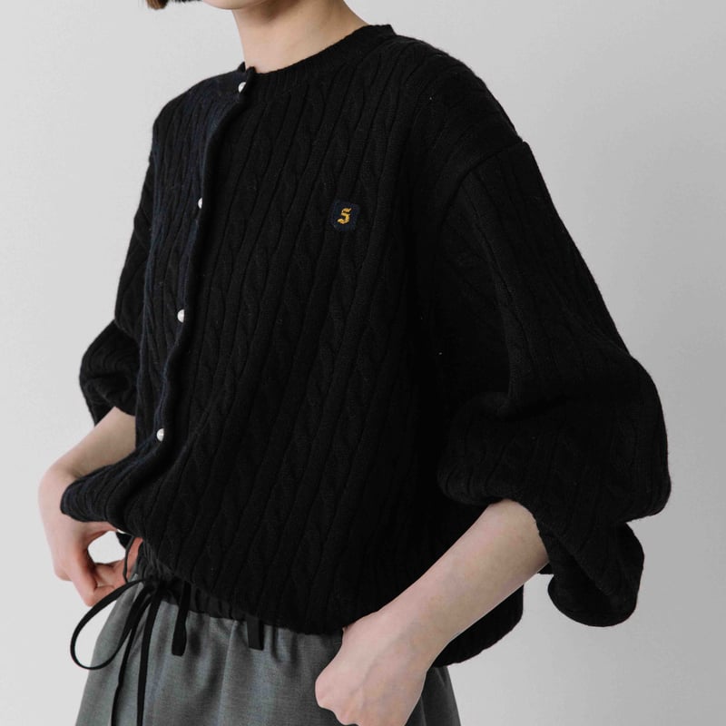 パールボタンケーブルニットカーディガン【BB54-709】 | BLANC basque