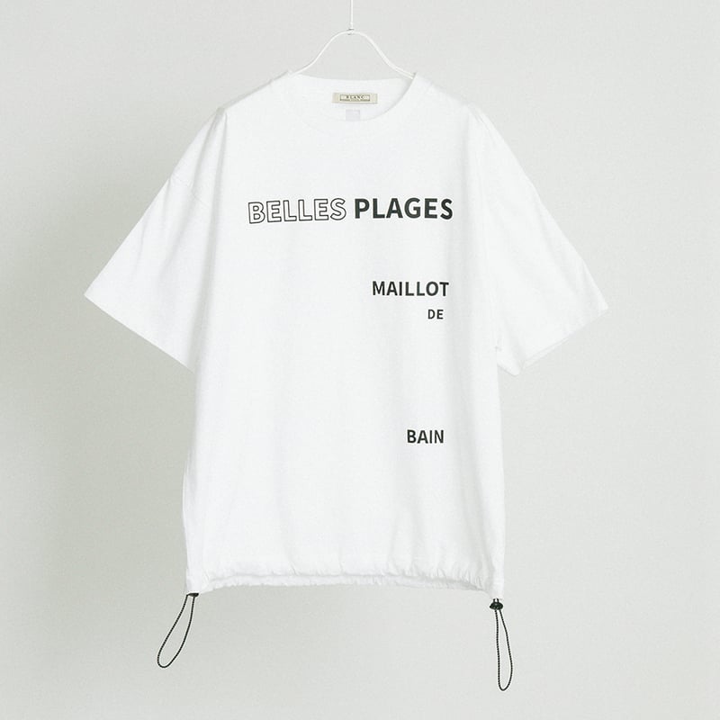 ロゴプリント ドローストリングTシャツ(ドロストTシャツ)【BB62-925