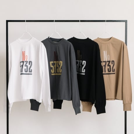 ”No.5732”刺繍ロゴロングTシャツ【BB57-935】