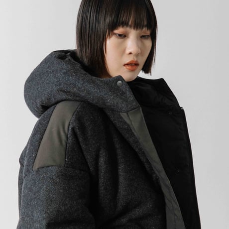 ウールライトダウンフーデッドジャケット【BB54-507】