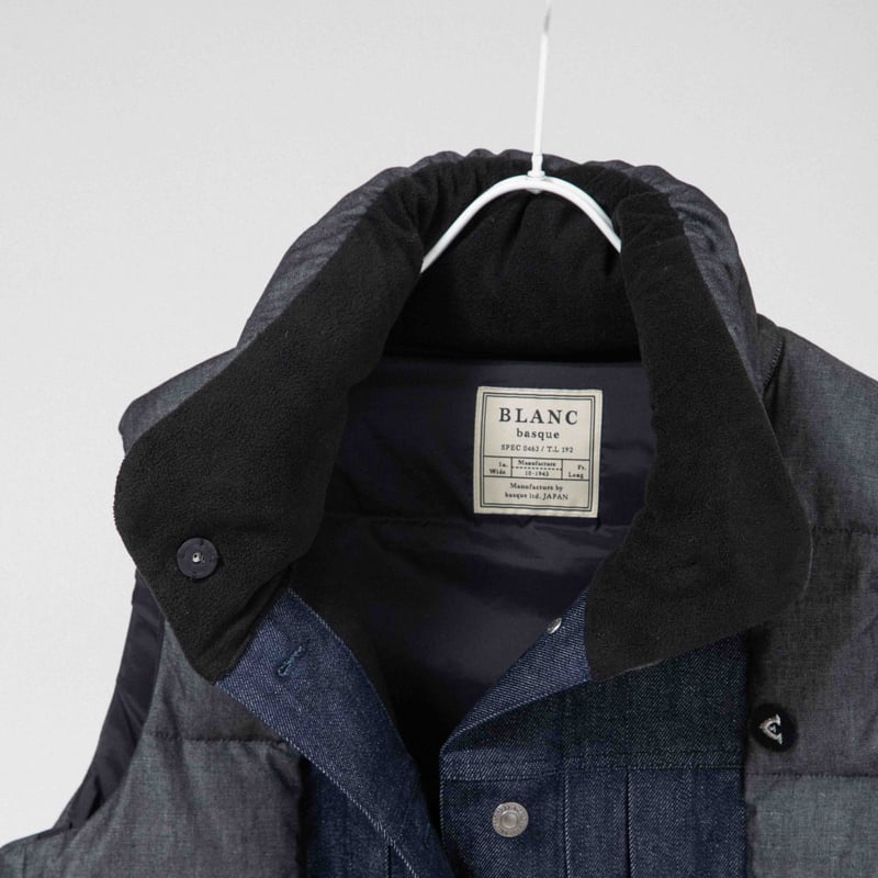 ダンガリー＆デニム ライトダウンベスト 【BB55-516】 | BLANC basque