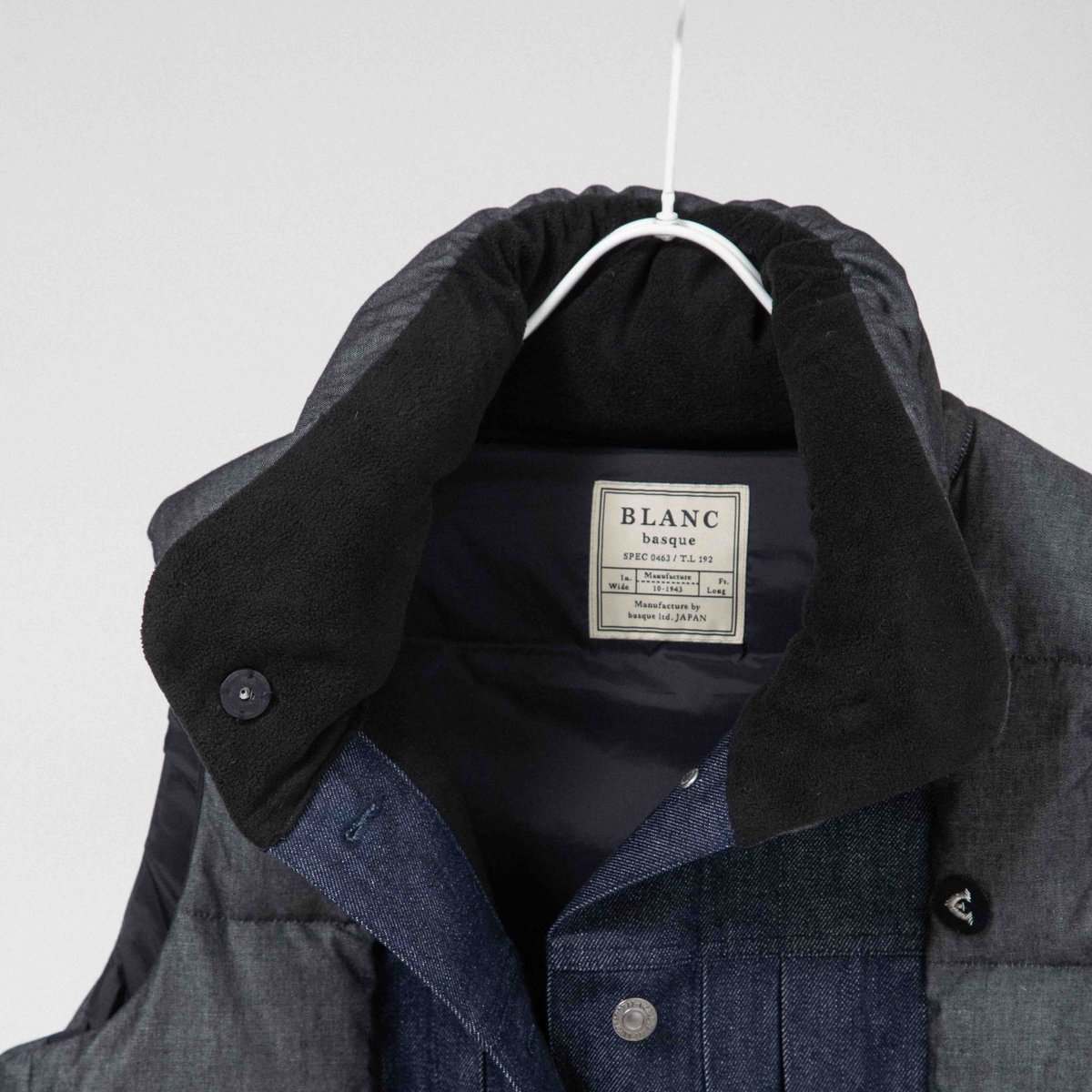 ダンガリー＆デニム ライトダウンベスト 【BB55-516】 | BLANC basque