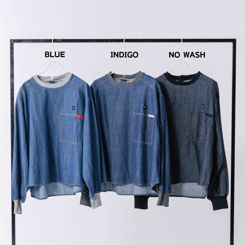 美品ライトデニムプルオーバー　BLANC basque ライトデニムプルオーバー【BB54-102】 | BLANC basque