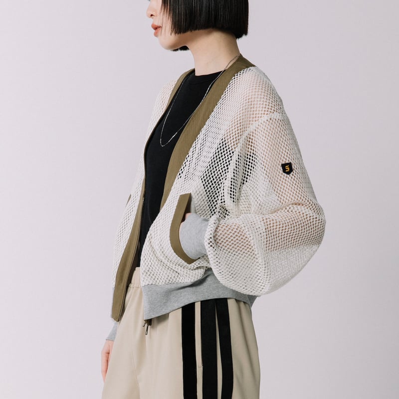 【新品】Palm Riche レース＆チュールブルゾン アイボリー レース＆チュールブルゾン Palm Riche│Eimee Law & LHELBIE