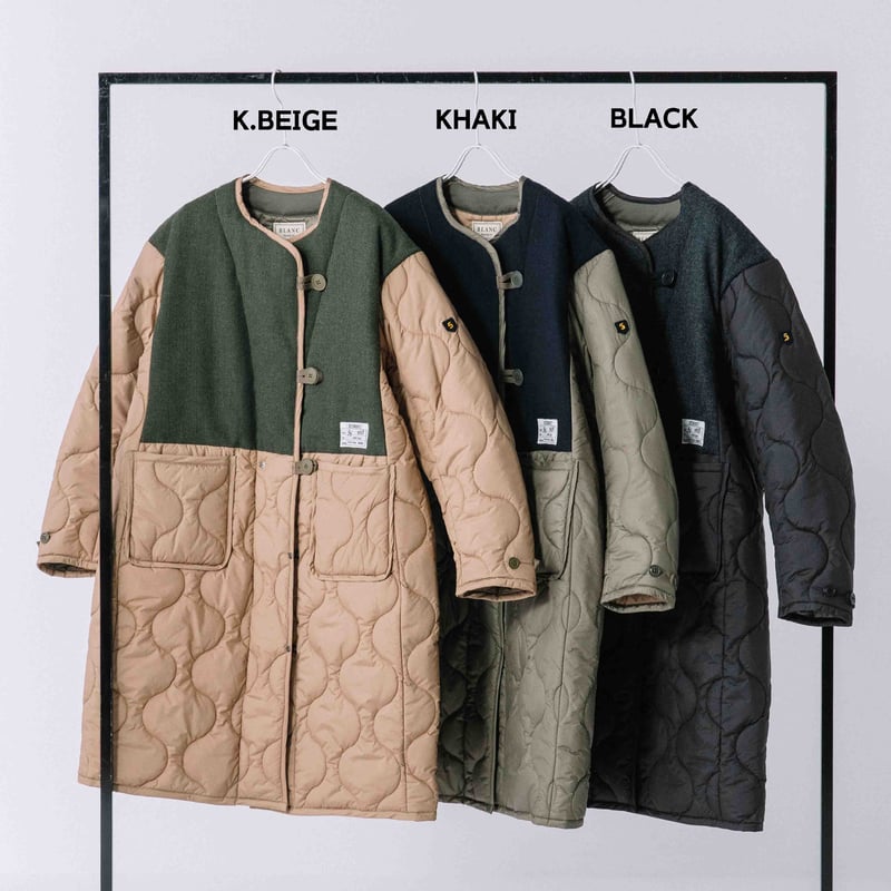 【美品】中綿 キルティング×ボア コート BLANC basque 中綿キルティングコート【BB54-204】 | BLANC basque