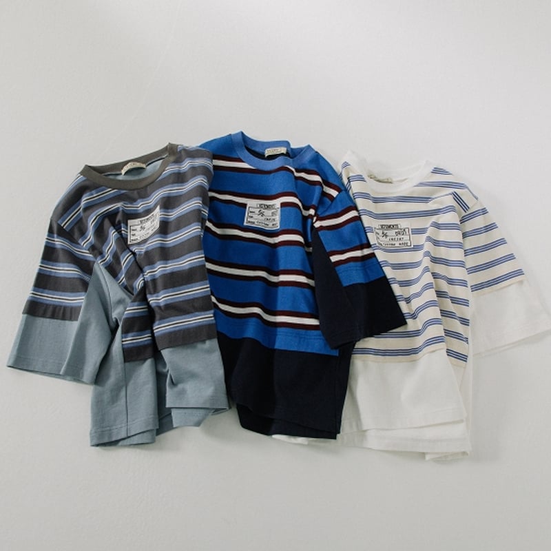 BLANC basque/ブラン バスクの マルチボーダーTシャツ【BB52-921】 マルチボーダーTシャツ【BB52-921】 | BLANC basque