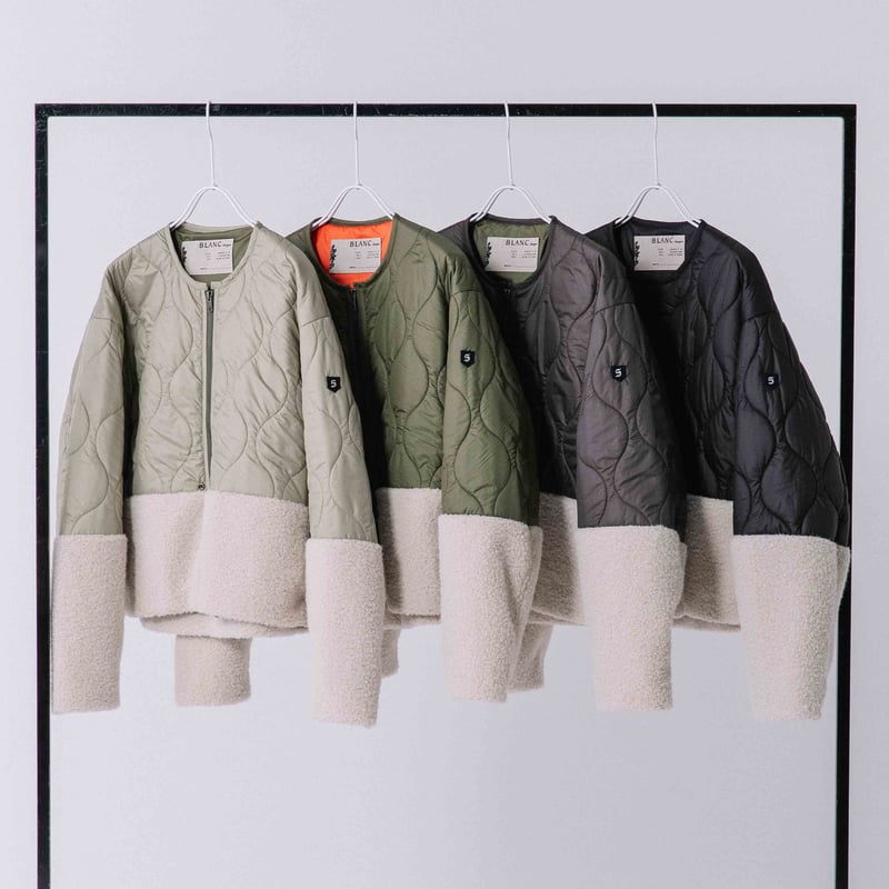 キルティング×ボアショートジャケット【BB54-502】 | BLANC basque