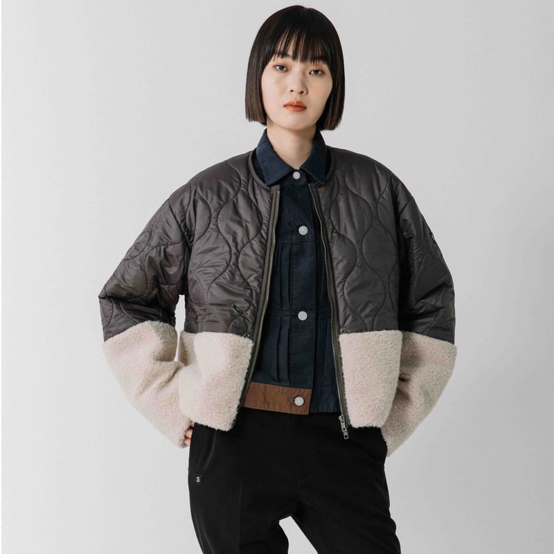 キルティング×ボアショートジャケット【BB54-502】 | BLANC basque