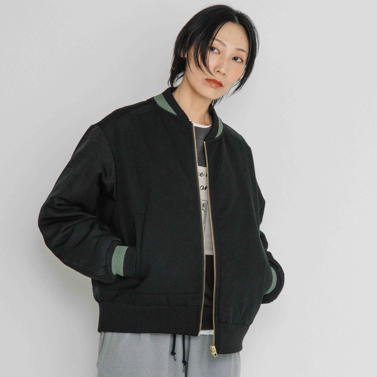 中綿入りZIPUPジャケット【BB56-519】 | BLANC basque