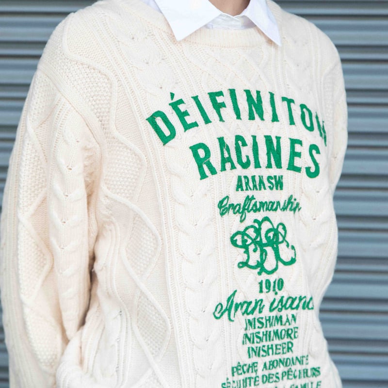 プリントクルーネックカラーニット【BB55-717】 | BLANC basque