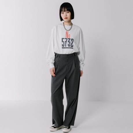 ”No.5732”刺繍ロゴロングTシャツ【BB57-935】