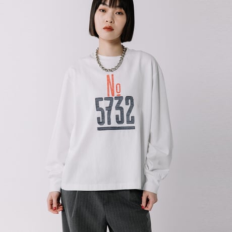 ”No.5732”刺繍ロゴロングTシャツ【BB57-935】