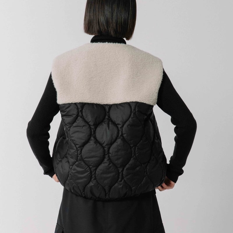 キルティング×ボアショートベスト【BB54-503】 | BLANC basque