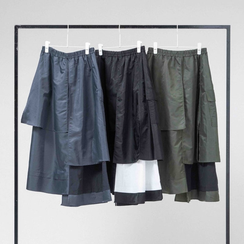 タフタ切替ロングスカート【PB55-605】 | BLANC basque