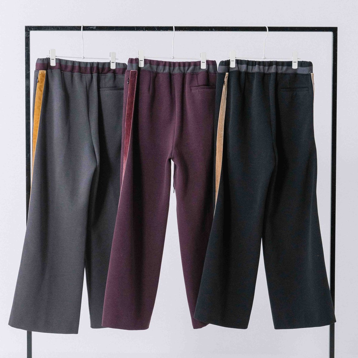 ベロアラインWフェイスワイドパンツ【BB54-902】 | BLANC basque