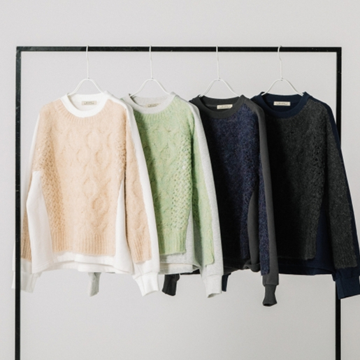 裏毛×モヘアニットPO【BB45-718】 | BLANC basque