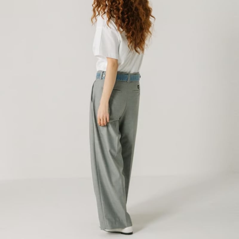 デニムベルト付スラックス【BB52-306】 | BLANC basque