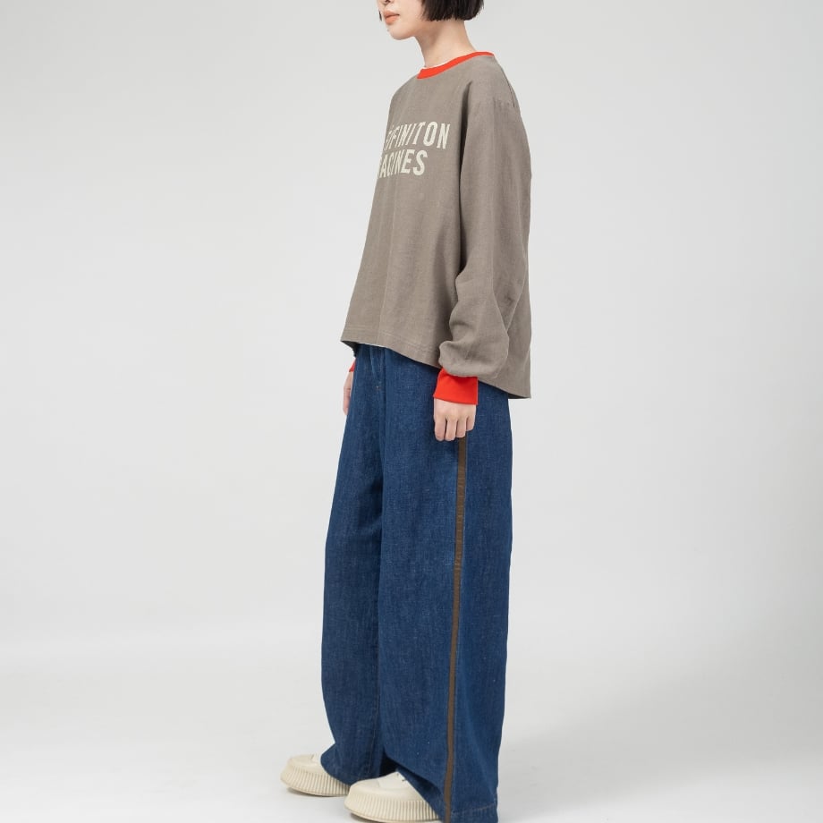 プリント布帛ロングTシャツ【BB61-111】 | BLANC basque