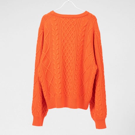 プリントクルーネックカラーニット【BB55-717】