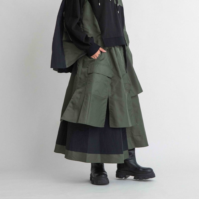 タフタ切替ロングスカート【PB55-605】 | BLANC basque