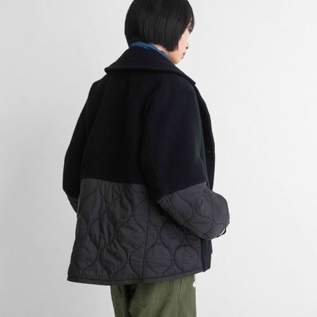ソフトメルト×キルティング Pコート　【BB55-206】