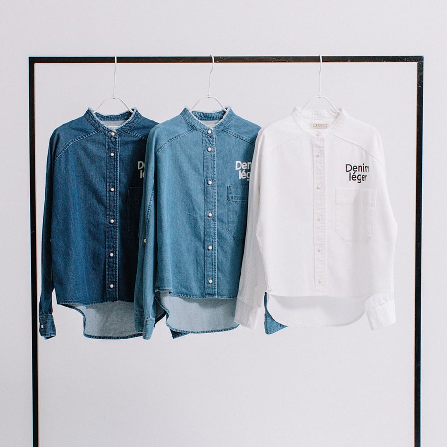 BLANC basque パールボタン デニムシャツ プリント入りパールボタンデニムシャツ【BB88-151】 | BLANC basque