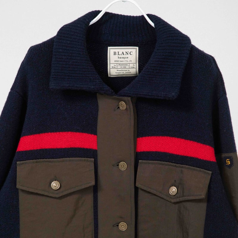 ナイロンツイルハーフ丈衿付きニットコート 【BB55-716】 | BLANC basque