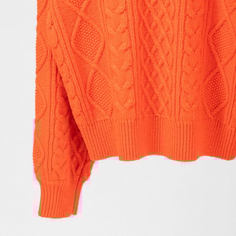 プリントクルーネックカラーニット【BB55-717】