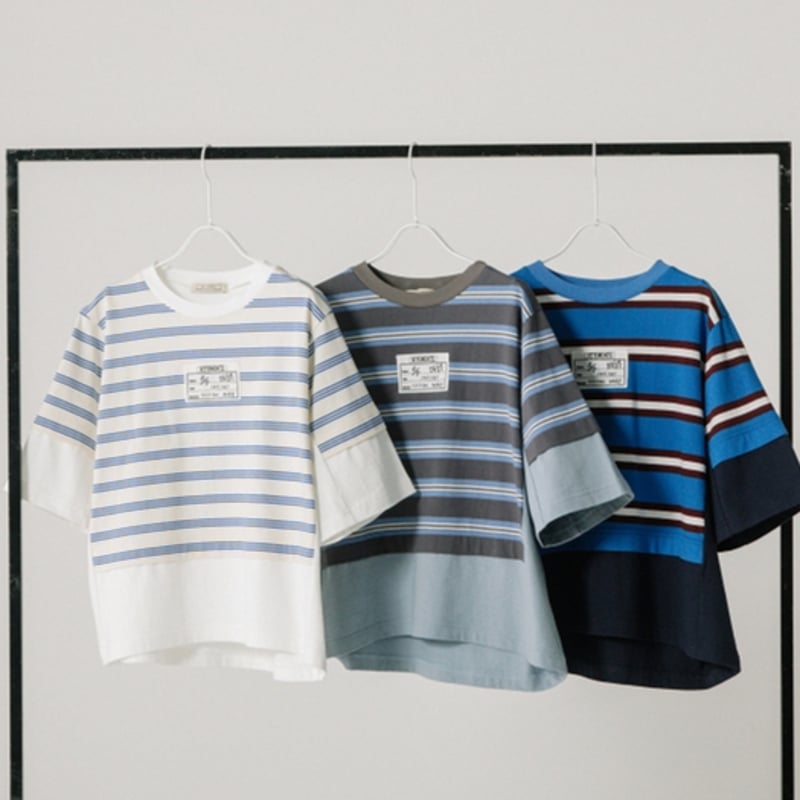 BLANC basque/ブラン バスクの マルチボーダーTシャツ【BB52-921】 マルチボーダーTシャツ【BB52-921】 | BLANC basque