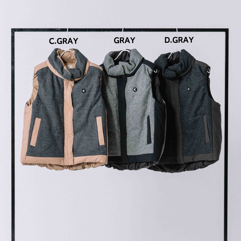 ウールライトダウンベスト【BB54-508】 | BLANC basque